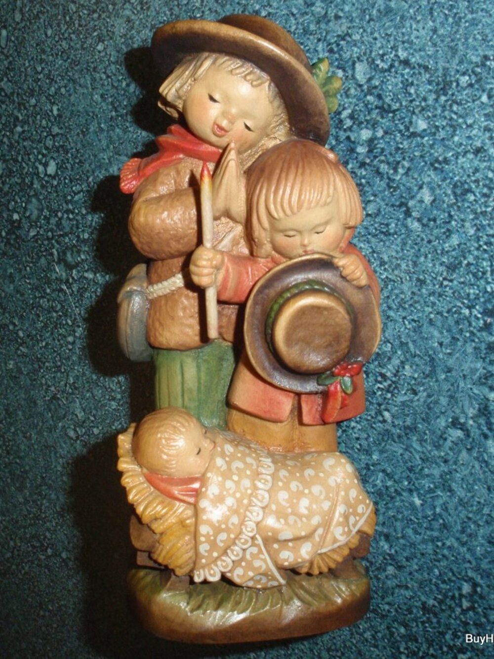 "Adoration Of Christ" Anri Wood Carving Figurine by Ferrandiz 6" RARE SIGNED
